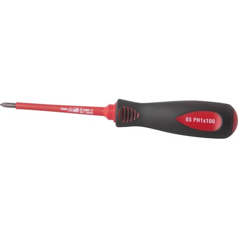 Tournevis phillips PH1x100mm isolé 1000V IEC 60900 - OE 0718 - CLAS Equipements