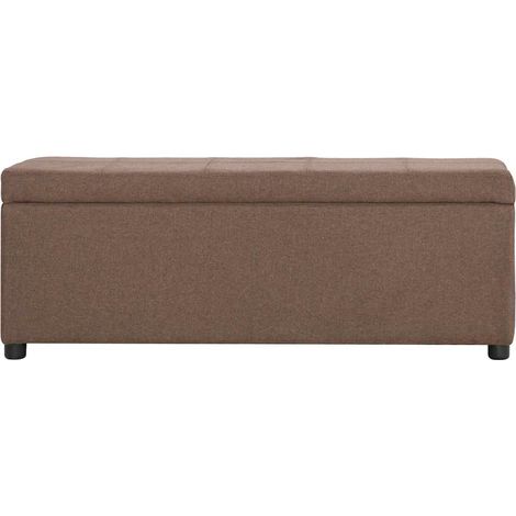 Maison Exclusive - Bank mit Staufach 116 cm Braun Polyester (1/5)