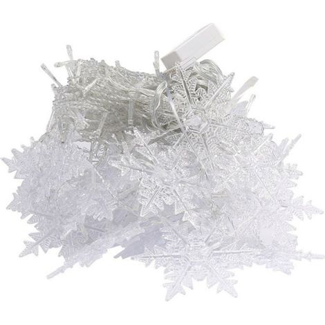 Guirxiété lumineuse LED clignotante dégradée, montrent de neige, décoration de Noël, fête de mariage, vacances, prise UE,Blanc 4m (1/4)