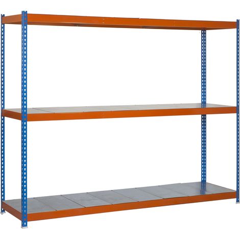Simonrack Metallregal blau und orange 1500x1500x600 mm