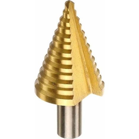 [JAMAIS UTILISÉ]Metal Foret Conique Foret étagé 5mm-35mm,Triangle Conique Titane avec Revêtement Titane,pour Visseuse Percage sur Acier, Laiton, Bois (1/3)