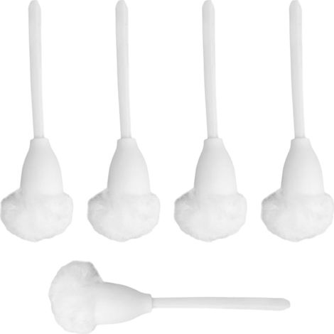 5 brosses WC, nylon, blanc, pour rebords WC et salle de bain (1/5)