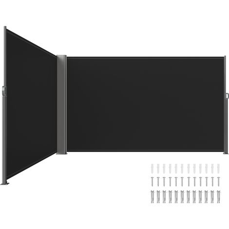 VEVOR Paravent Retractable Exterieur Double 71x236pouces, Store Lateral Paravent Exterieur Retractable, Auvent Store Lateral Enroulable protege du Soleil ou du Vent