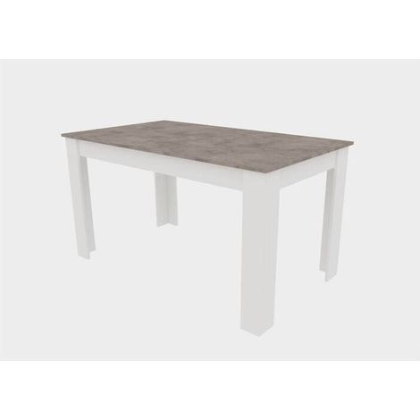TAVOLO ALLUNGABILE 140/180X80XH75CM CEMEN/BCO