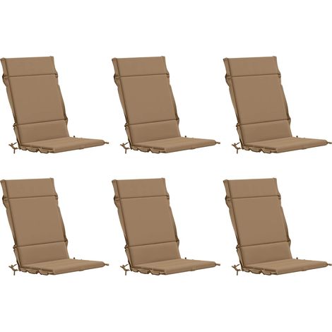 Coussins de Chaise à Dossier Haut en 6 Pièces GEMERT 6 pcs – aménagement extérieur