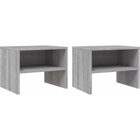 Maison Exclusive - Comodini Grigio Sonoma 2 pz 40x30x30 cm in Legno Multistrato (1/5)