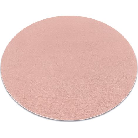 Modern washing carpet LINDO circle pink, anti-slip, shaggy pink circle 60 cm