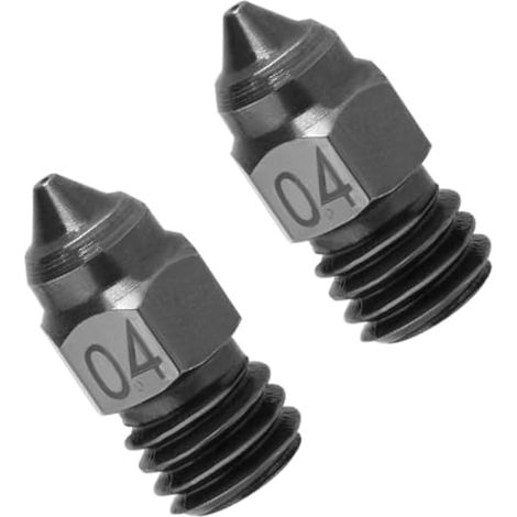 Lot de 2 buses en acier trempé 0,4 mm pour imprimante 3D, compatibles avec CR6 SE, Ender 3 V2 Pro, Ender 5 Plus Pro, CR10 (1/5)