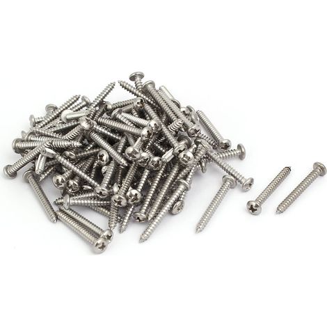 M3.5x30mm 304 Edelstahl Phillips Runde Flachkopf Blechschrauben 100 pièces (2dec2b1dc60d4a62327ab489 (1/3)