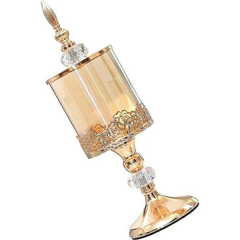 Bocal à bonbons en verre avec couvercle, idéal pour les fêtes de fin d'année (11 cm x 29 cm). (1/3)