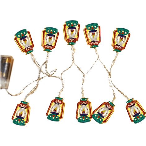 Guirnalda de luces decorativas en forma de media luna, 1,5 m, 10 LED, luz blanca cálida. (1/5)