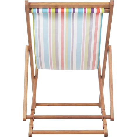Maison Exclusive - Sedia pieghevole in tessuto e struttura in legno, multicolore (1/5)