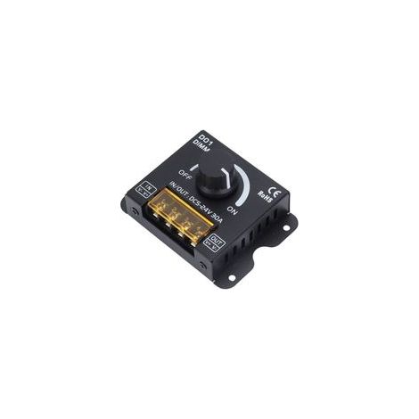 Gradateur à Bande Lumineuse LED, Variateur à Bouton Sans Fil Avec Télécommande, 2 Canaux, Excellentes Performances, Contrôleur de Gradation D'éclairage pour La Maison, Le Bar, Le KTV (DC 5V à 24V) (1/5)