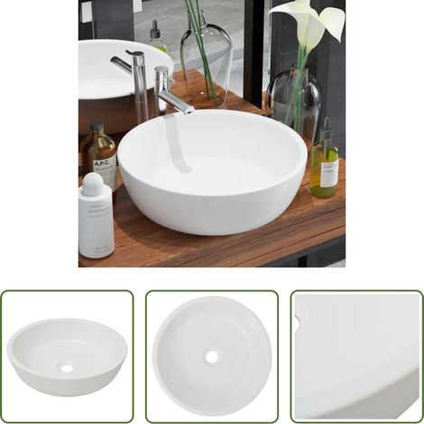 Lavabo rond - Lavabo ronde Céramique Blanc 42 x 12 cm (1/5)