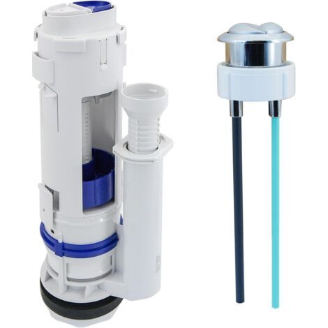 Kit de pièces de rechange pour robinet et bouton à double chasse d'eau pour toilettes séparées Geberit avec bouton supérieur de 38 mm, kit de rechange universel pour réservoir de toilettes blanc