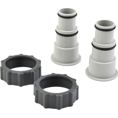 Lot de 2,Adaptateur de Tuyau de Rechange pour Pompes, Compatible avec Tuyaux de 1,5 et 1,25 Pouces, Filetage Précis, Série A 25077RP, Gris, Idéal pour Systèmes de Filtration et Générateurs de Chlore (1/5)