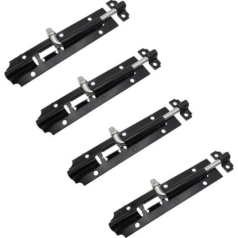 Lot de 4 verrous de porte, verrous coulissants pour porte d'entrée et porte de jardin, durables (1/5)