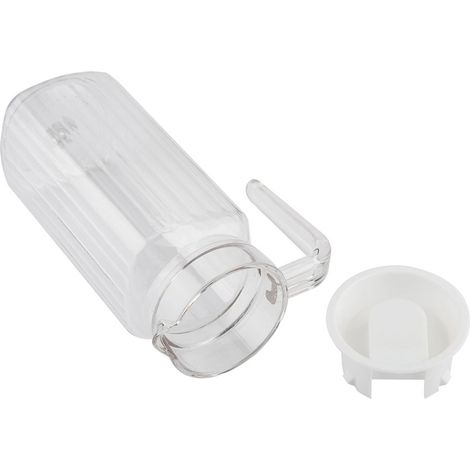 800 ml Acryl-Saftflasche, transparent, gestreift, mit Deckel, für eiskaltes Wasser und Säfte, ideal für Bar und Zuhause (1/5)