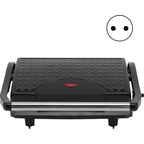 1 gril électrique, 1000 W, plaque de cuisson double face 23 x 14 cm, pour steak et pain, usage domestique (1/5)