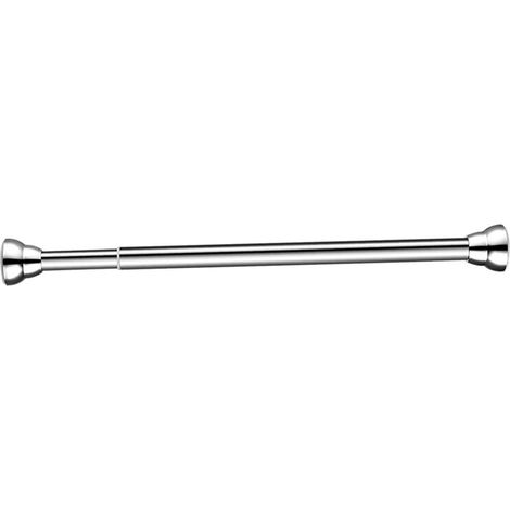 Tringle télescopique réglable sans perçage, Tringle télescopique pour placard, Tringle à rideau de douche en acier inoxydable pour douche, balcon, salle de bain, 35 à 50 cm (1/5)