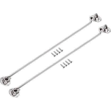 2 pièces. 16" Kabine Ösenverschluss Tor Tür Drehhaken Edelstahl mit Montageschrauben (1/4)