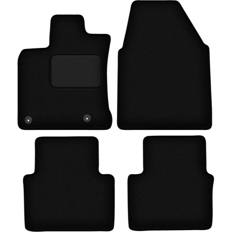Alfombrillas de terciopelo negro para Nissan Qashqai I J10 (ancho) crossover (2007-2013) (1/5)