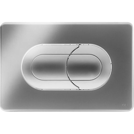Placca di comando Oli Salina Dual cromo lucido 21,5 cm in ABS con doppio scarico ad azionamento pneumatico