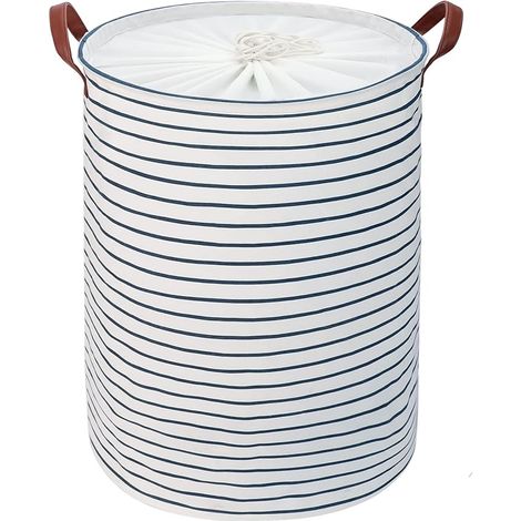 Grand Panier à Linge Pliable - Sac de Rangement pour Vêtements Grande Capacité avec Cordons de Serrage et Poignées, Corbeille à Linge pour Salle de Bain et Chambre (1/5)