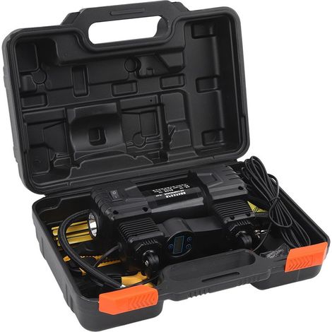 Compresseur d'air 12V 150PSI double cylindre, pompe à pneu robuste avec éclairage LED pour voiture (1/5)