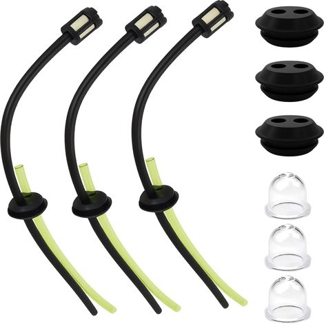 9 Pièces - Joint De Durite - Filtre À Carburant - Universel 3 Trous - Pour Débroussailleuse Et Taille-haies - Noir (1/5)