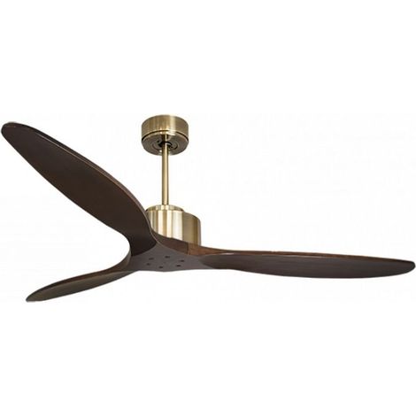 Modulo de KlassFan - Super destratificateur et ventilateur DC 166 cm Laiton pales bois sombre  sans Lumière  30 à 60 m²