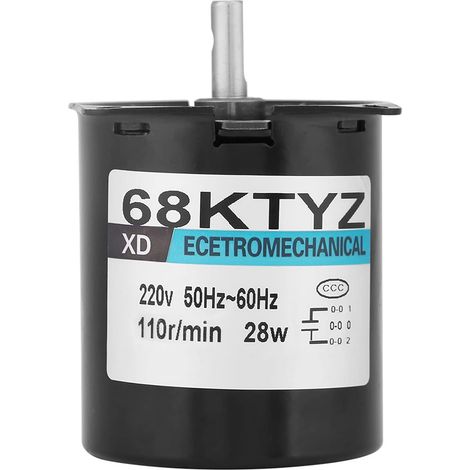 Moteur synchrone XD68KTYZ-AC-S1 AC220V 28W 2.5 20 30 110r/Min Petit moteur à engrenage synchrone à aimant permanent électrique CW/CCW pour l'automatisation des instruments(110) (1/5)