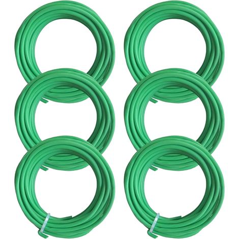 6 Pièces Attache Plante 3,5mm x 5m Fil de Fer Vert (1/5)