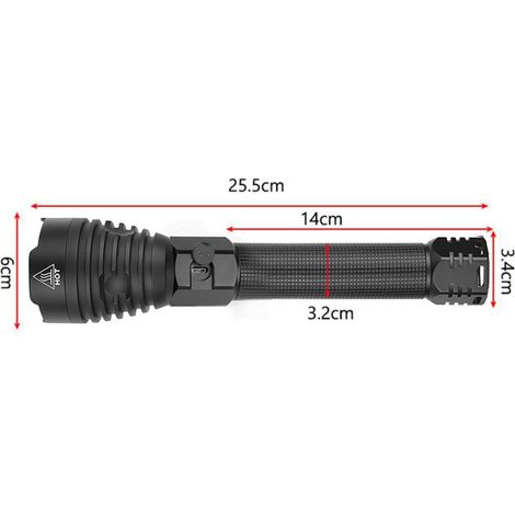 USB-wiederaufladbare Zoom-LED-Taschenlampe aus Aluminiumlegierung, wasserdicht (IPX6), Arbeitsleuchte (1/5)