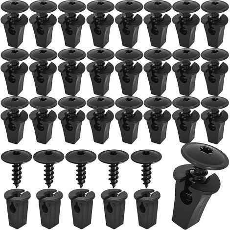 Tornillos para coche, 30 tornillos autorroscantes M5 x 16 mm para guardabarros, 30 tuercas de expansión y clips de fijación para paneles, puertas y parachoques N90974701. (1/5)