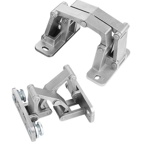 Charnières de portail et de clôture robustes avec cadre en acier, ouverture à 180°, charge maximale de 300 kg (660 lb), pour porte battante (lot de 2). (1/5)