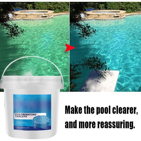 Comprimés de chlore multifonctionnels 300 pièces pour piscine, spa et jacuzzi - pastilles nettoyantes désinfectantes (1/3)