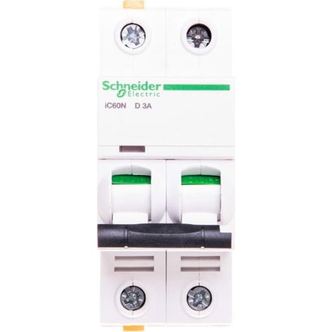 Leistungsschalter 2P D 3A 6kA AC iC60N-D3-2 Acti9 A9F05203