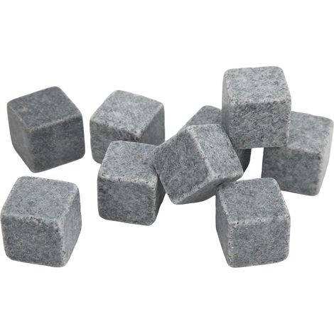 Pierres de refroidissement en granit pour whisky, lot de 2cm avec sac - Idéal pour gin, vodka, spiritueux - Cadeau original (1/5)
