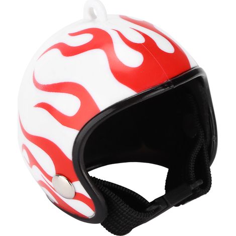 Casque de poulet amusant et sécuritaire pour oiseaux, chapeau de sécurité pour perruches, accessoires rouge flamme (1/5)