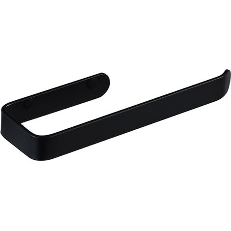 Porte-Serviettes Mural Noir Auto-Adhésif sans Perçage - Support pour Essuie-Mains et Serviettes - Installation Facile - Adhésif Fort - Pour Salle de Bain et Cuisine - Design Élégant (1/5)
