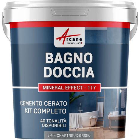 Microcemento bagno e doccia: microcemento impermeabile - 5 m² (in 2 strati) Certosino - Grigio - ARCANE INDUSTRIES