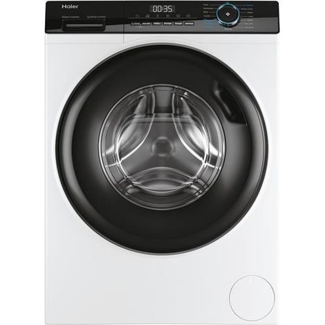 Haier – Lave-linge charge avant 8 kg – Vitesse d'essorage 1400 tr/min – Classe énergétique A – Niveau sonore 53 dB – Blanc (1/5)