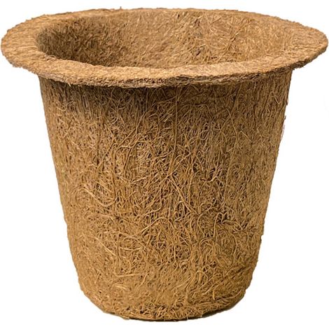 Pot de culture biodégradable en fibre de coco - Lot de 1 pot - 13x15 cm - Marron - Idéal pour semis et germination (1/5)