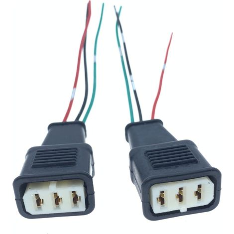 Automotive connector DJ70312-6.3-21, 3-pin, 3-hole automotive wiring plug with three-wire sheath. (1/5)