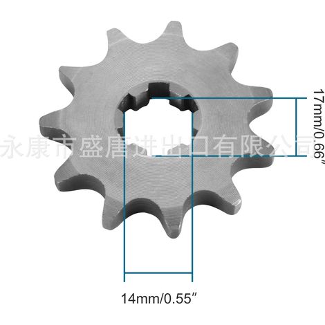 GOOFIT428-11 gear for motorcycles, off-road vehicles, and beach buggies small sprocket, chain, and gear with a small bore diameter of 17mm.