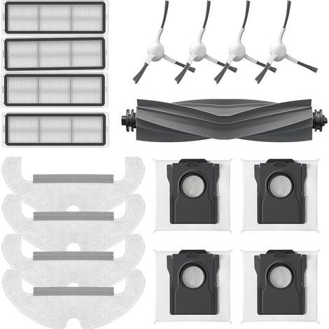 Kit di accessori per robot aspirapolvere dreame D10 Plus Gen 2: 1 spazzola principale, 4 sacchetti per la polvere, 4 panni per la pulizia, 4 spazzole laterali, 4 filtri (1/5)