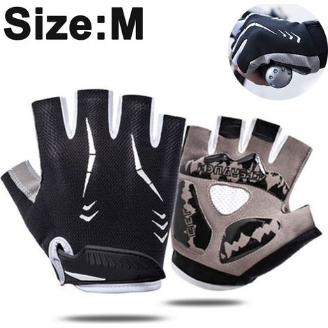 Gants D'Entrainement - Cuir Plein Grain - Paume Rembourrée - Aération Ventilée - Pour Musculation, Aviron, Vélo - Par Paire (1/5)