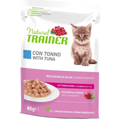Trainer Gatto Kitten & Young Bocconcini in Salsa busta 85gr Tonno