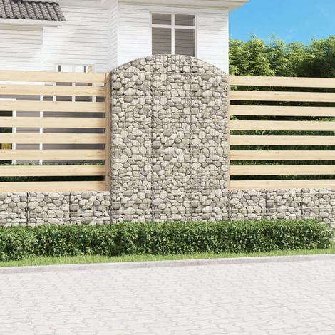 Gabion à arc élevé 150x50x220/240 cm Fer galvanisé